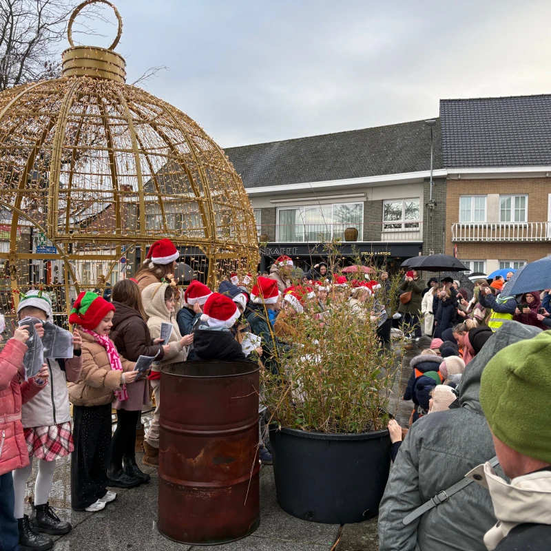 Kerstzingen door het 2de leerjaar